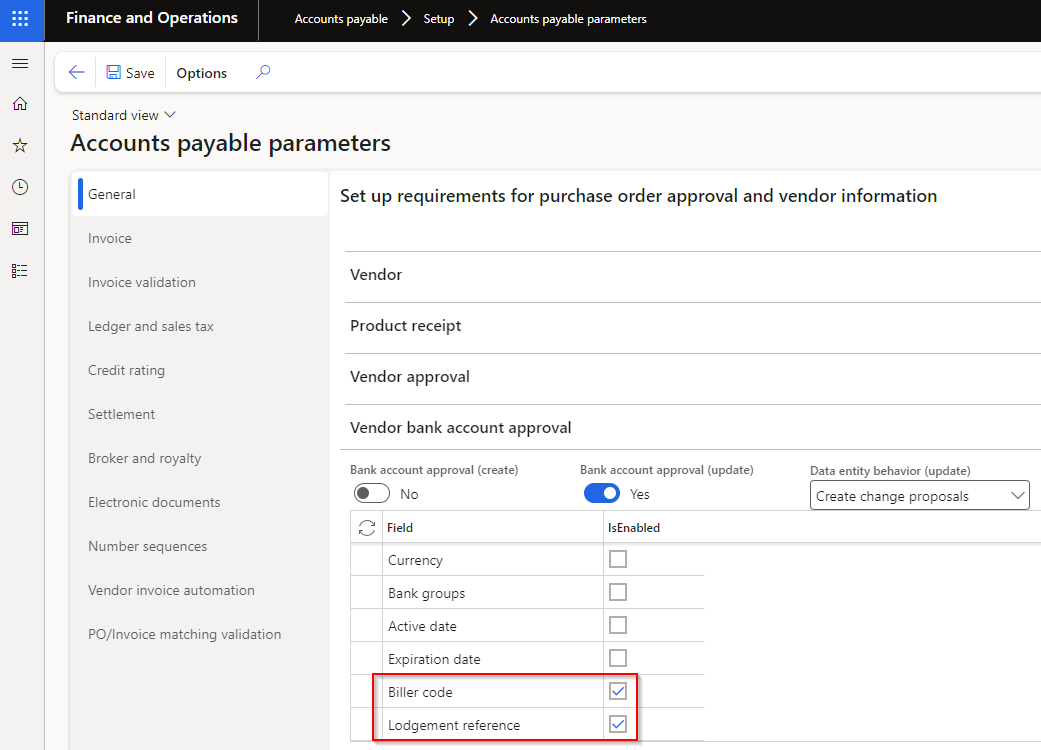 Vendor bank account approval